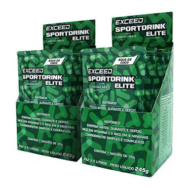 Imagem de Kit Exceed Isotônico Sport Drink Elite Água Coco C/ 2 cartuchos c/ 7 sachets de 35 g