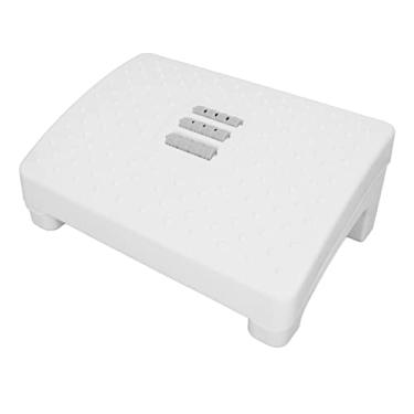 Imagem de Apoio para Os Pés Sob a Mesa Descanso para Os Pés Com Função de Massagem Antiderrapante Ergonômico Reduz a Dor do Inchaço para Escritório Em Casa Sala de Estar Preta (Branco)