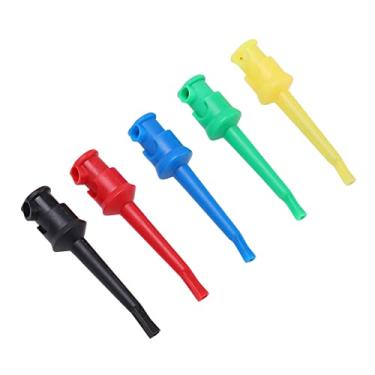 Imagem de Clipe de Gancho de Teste 5 Cores Soldadas Agulha de Teste de Multímetro Clipe de Gancho de Teste de Bronze Niquelado ABS Sondas de Teste de Multímetro para Circuito de Rotina