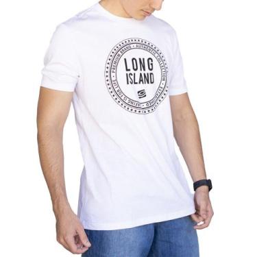 Imagem de Camiseta Masculina Long Island Surf Streetwear Branca