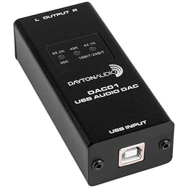Imagem de Dayton Audio Saída de áudio DAC01 USB DAC 24 bits/96 kHz RCA