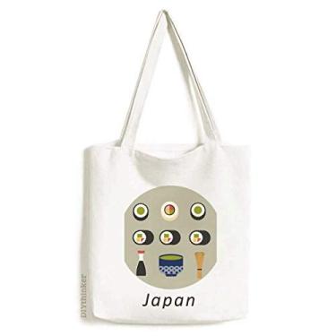 Imagem de Bolsa tradicional japonesa de sushi de comida, sacola de compras, casual, bolsa de compras