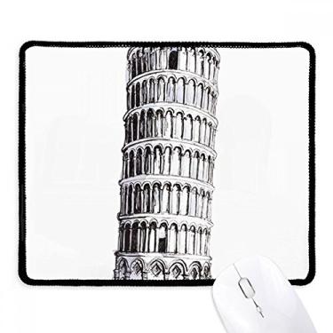 Imagem de Michigan Pizza Tower Mousepad borda costurada tapete de borracha para jogos