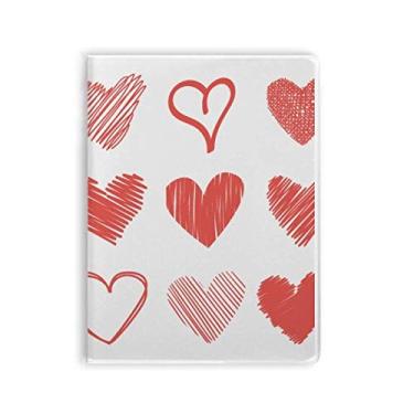 Imagem de Caderno de desenho de corações do Dia dos Namorados com capa macia