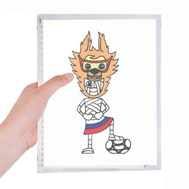 Imagem de Caderno de folhas soltas com desenho de jogador de futebol russo e diário recarregável