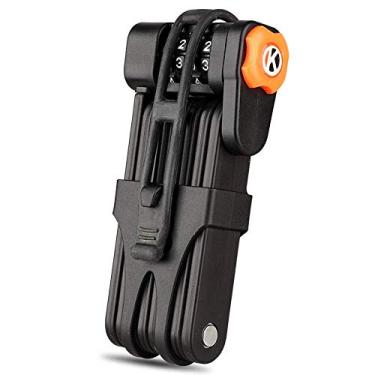 Imagem de C/H Trava dobrável para bicicleta trava de segurança de liga de aço, trava dobrável MTB Road Bike Lock anti-roubo, trava com senha, acessórios de ciclismo seguros