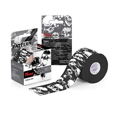 Imagem de Fita Bandagem Adesiva Elástica Kinesio Tmax Pop - Original - CAVEIRA (SKULL)