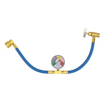 Imagem de FAVOMOTO Mangueira de recarga para R134A Carro Refrigerante AC Piercing Tap 1/2 Acme Abridor de latas com medidor de substituição de refrigerante DIY