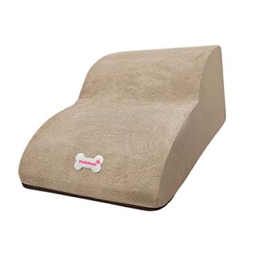 Imagem de para cães pequenos, rampa para cães de espuma de alta densidade para sofá com de superfície antiderrapante, extra larga para cães, Cáqui