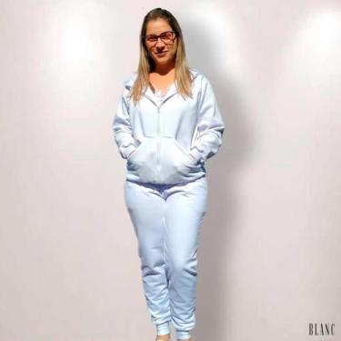 Imagem de Conjunto Moletom Branco Feminino - Blusa E Calça - Blanc