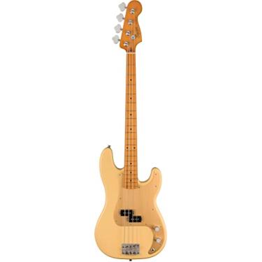 Imagem de Fender Squier 40th Anniversary Precision Bass Vintage Edition, Satin Vintage Blonde, Maple Fingerboard