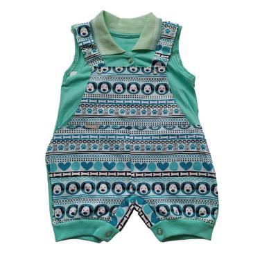 Imagem de Macacão infantil Jardineira masculino Verde