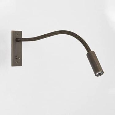 Imagem de Luz De Leitura De Cabeceira LED Flexível Para Montagem Na Parede Com Pescoço De Cisne, Arandela Embutida Com Fio Com Interruptor, Lâmpadas De Cabeceira Ajustáveis ​​luzes Noturnas Para Cama De Qua