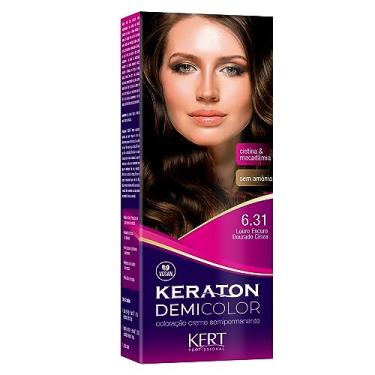Imagem de Keraton, Coloração, Demi Color, 40 g + 80ml, Nº 6.31 Louro Escuro Dourado