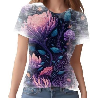 Imagem de Camiseta Camisa Estampa Art Floral Flor Natureza Florida 8 - Enjoy Sho