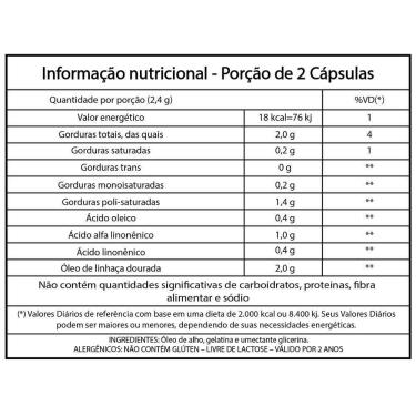 Imagem de Kit 3 Óleo De Semente De Linhaça Dourada 1200Mg 60Cáps