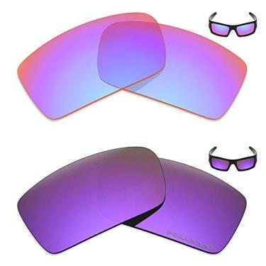 Imagem de Mryok+ 2 pares de lentes polarizadas de substituição para óculos de sol Oakley Gascan – Rosa cobalto/roxo plasma