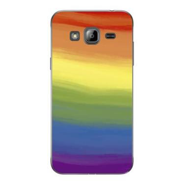 Imagem de Capa Case Capinha Samsung Galaxy  J3 Arco Iris Aquarela - Showcase