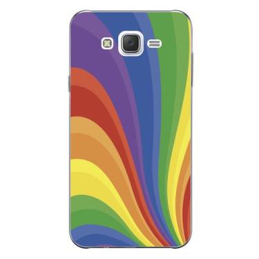Imagem de Capa Case Capinha Samsung Galaxy  J7 Arco Iris Linhas - Showcase
