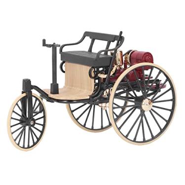 Imagem de OKJHFD Mini Modelo De Bicicleta, Ornamento De Triciclo Em Miniatura Em Escala 1:12, Modelo De Triciclo Em Liga, Ornamento De Bicicleta Em Miniatura Para Mesa De Cabeceira E Decoração(preto)