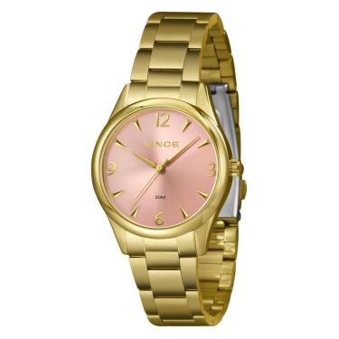Imagem de Relógio Lince Feminino Dourado 36mm Analógico