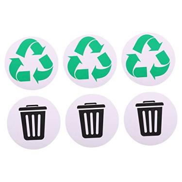 Imagem de Alipis 24 Peças Adesivos De Classificação De Lixo Lata De Lixo Ao Ar Livre Reciclar Etiquetas Adesivos Redondos Sinal De Reciclagem Decalques Lata De Lixo Lixeira Etiquetas De Lixeira