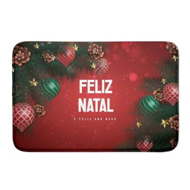 Imagem de Tapete De Porta De Entrada Emborrachada Feliz Natal