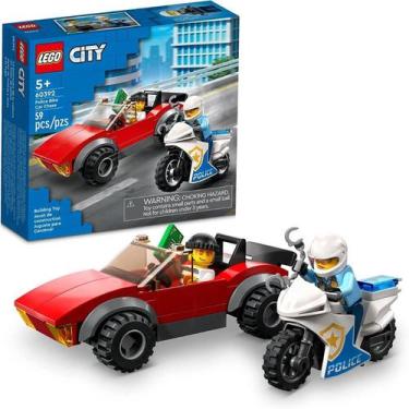 Imagem de Lego City Perseguição Com Moto Da Polícia 59 Peças - 60392