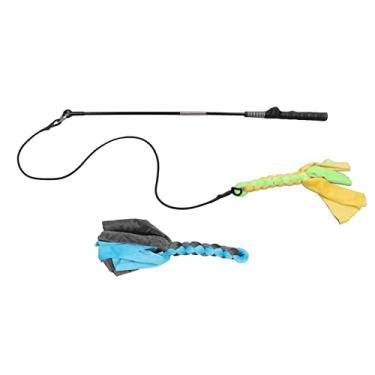 Imagem de Simulação de Vara de Pesca Elástica Peixe Gato Brinquedo Interativo Borla Rebocador Interativo Retrátil Brinquedo para Cachorrinho Com Corda para Exercícios Ao Ar Livre Bastão de