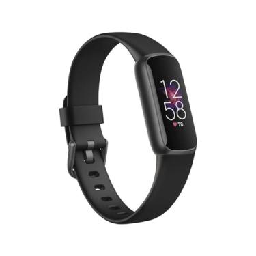 Imagem de Fitbit Monitor de luxo e bem-estar com controle de estresse, monitoramento do sono e frequência cardíaca 24 horas por dia, 7 dias por semana, preto/grafite, tamanho único (faixas P e G incluídas)