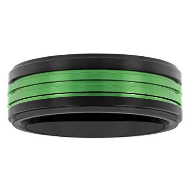 Imagem de Aliança de casamento masculina de carboneto de tântalo da Steel Nation – Escolha de cores e estilos, Metal