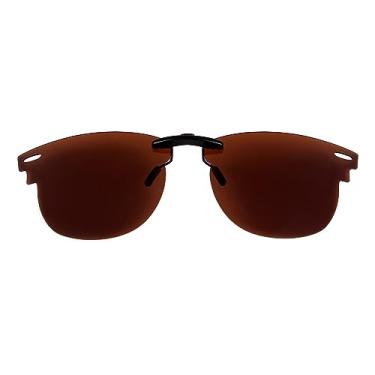Imagem de Óculos de sol polarizados CLIP-ON para Ray-Ban Clubmaster RB3016 (RX3016) 51X21, Marrom, 51 X 21mm
