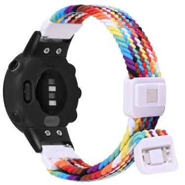 Imagem de C2D JOY Pulseira de nylon trançada compatível com Garmin Forerunner 45/45 (S) pulseira magnética esportiva de nylon, média (11-20 cm) Coloful