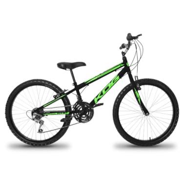 Imagem de Bicicleta Infantil Aro 24 Alumínio KOG Masculina 18v Shimano,Preto Verde