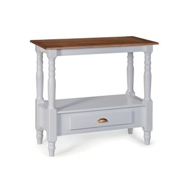 Imagem de Bancada Aparador para Banheiro 1 Gaveta Dália 3063 Linz Móveis - Off White/Imbuia Glazer