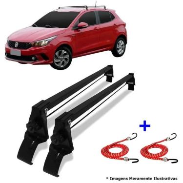 Imagem de Rack de teto fiat argo cronos 18 a 2021 + 2 elástico carga