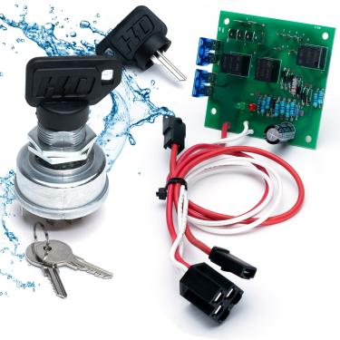 Imagem de Módulo de interruptor de ignição para iniciante John Deere AM128878 Modelos 415, 425, 445, 455, sn 70,001 e UP (1999 e acima) com 2 chaves de guarda-chuva e 2 teclas padrão compatíveis com John Deere