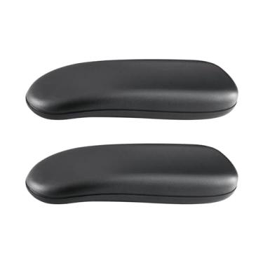 Imagem de Milageto 2 almofadas de apoio de braço para cadeira de jogos, acessórios pu de substituição, peças de cadeira de computador, fáceis de instalar, 25.5x8cm