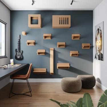 Imagem de Prateleira para Gatos Frédy - Tamanho Médio 15mm Marrom