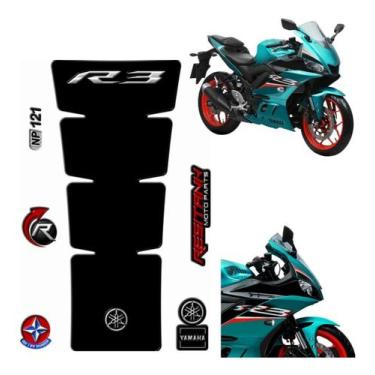 Imagem de Adesivo Protetor Tankpad Tanque Moto Yamaha Yzf R3 Resitank, NP121