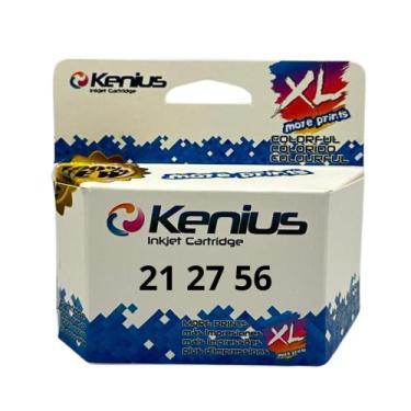 Imagem de Cartucho de tinta compatível 21 27 56 preto universal d1320 - kenius