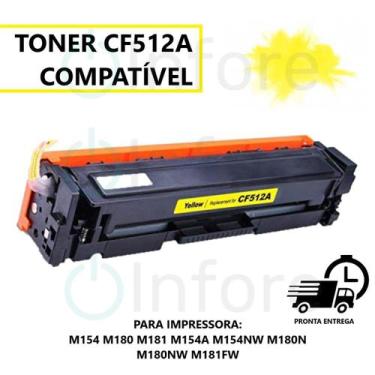 Imagem de Toner Compatível CF512A  204A cf512a  M154 M180 M181  Amarelo   0.9k -