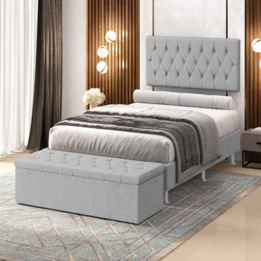 Imagem de Kit Painel Centaurus 160 e Calçadeira Sagitarius Linho Aradecor, Cinza