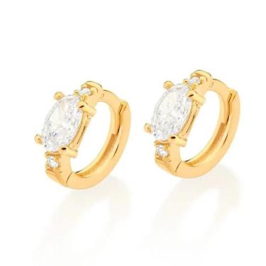 Imagem de Brincos banhado ouro 3x 24k 18k e 22k ou prata 925 femininos argola zi