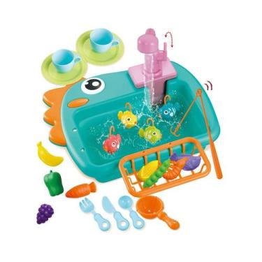 Imagem de Pia Lava Louça Infantil Com Pescaria 2 em 1 Fenix, Fenix-PLL-943V