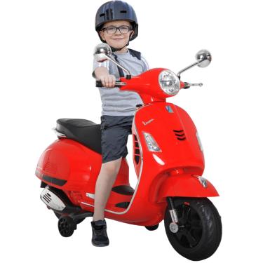 Imagem de Moto Scooter Eletrica Infantil Zippy Toys Vespa GTS 6V Vermelha