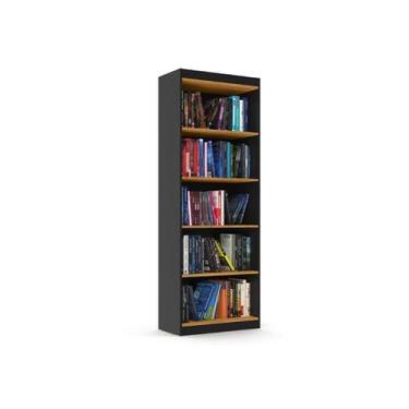 Imagem de Multiuso / Livreiro EN Com Nichos Organizadores Cor Preto Fosco / Cina