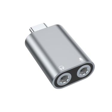 Imagem de Pastall Adaptador de áudio USB C para 3,5 mm, adaptador Typec para auxiliar, placa de som Typec, adaptador USB para conector de fone de ouvido para PS4/PS5/fone de
