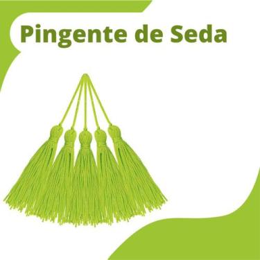Imagem de Pingente De Seda Tassel - Verde Folha - Com 100 Unidades - Nybc