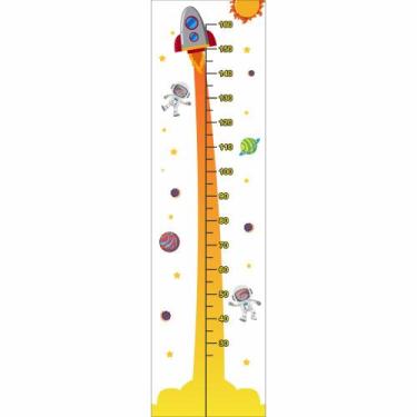 Imagem de Régua de Crescimento Infantil Adesivo de Parede Foguete - Brinquedos d